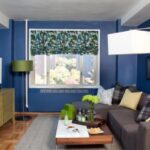 Eclectic small living room decor with a big window