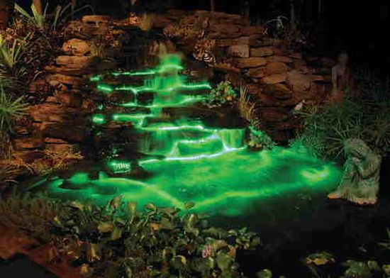 Lighted Garden Waterfall