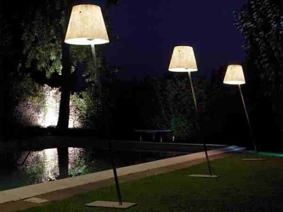 Torch Lamps by the Poolside