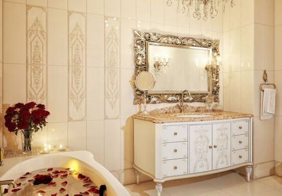 romantic bathroom style