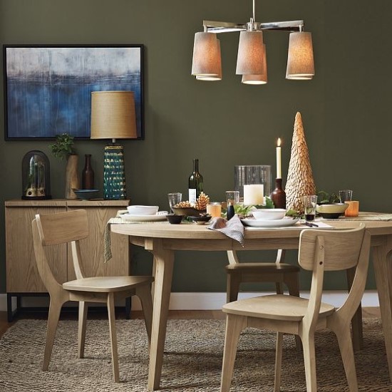 round extending dining table