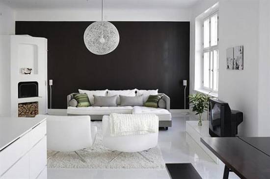 Black Walls Living Room