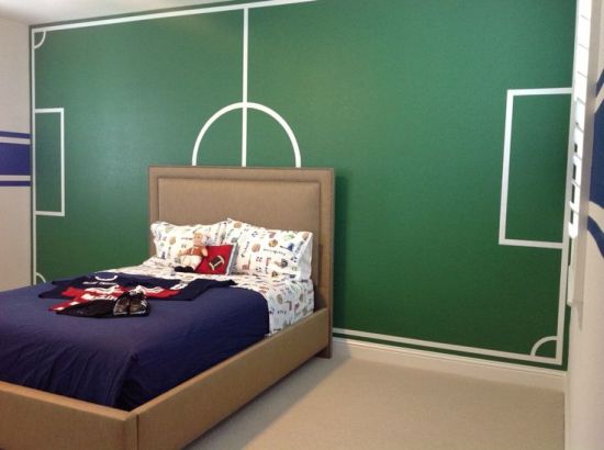 boys bedroom football