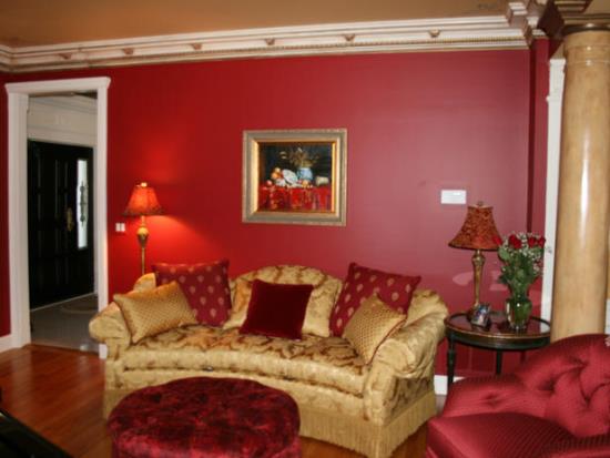 Red living room ideas