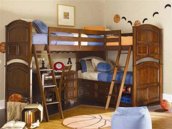 45 Bunk Bed Ideas With Desks Ultimate, Wooden Bunk Bed With Stairs And Desk