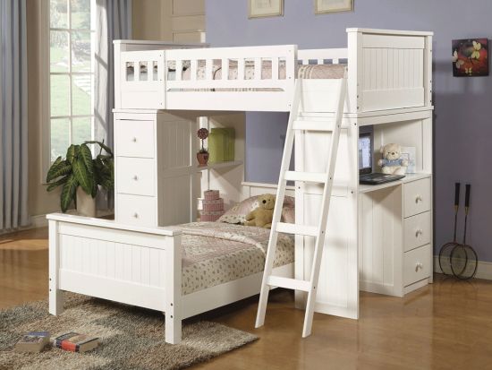 45 Bunk Bed Ideas With Desks Ultimate, Bunk Bed With Desk Under It