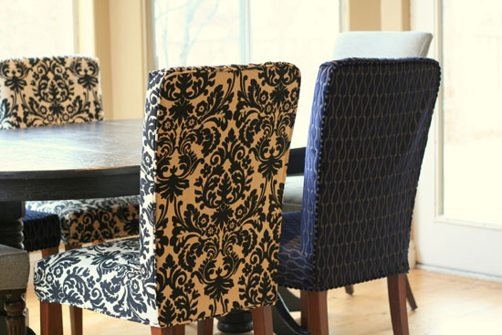 Printed Fabric Dining Chairs, Printed Fabric Dining Room Chairs