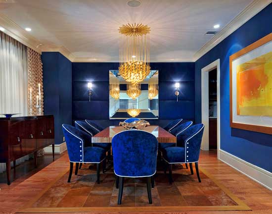 royal blue dining room chairs