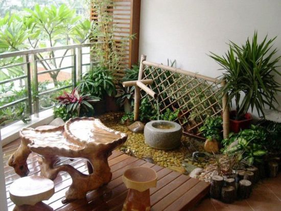 35 Inspirational Balcony Design Ideas, Create Zen Garden Balcony