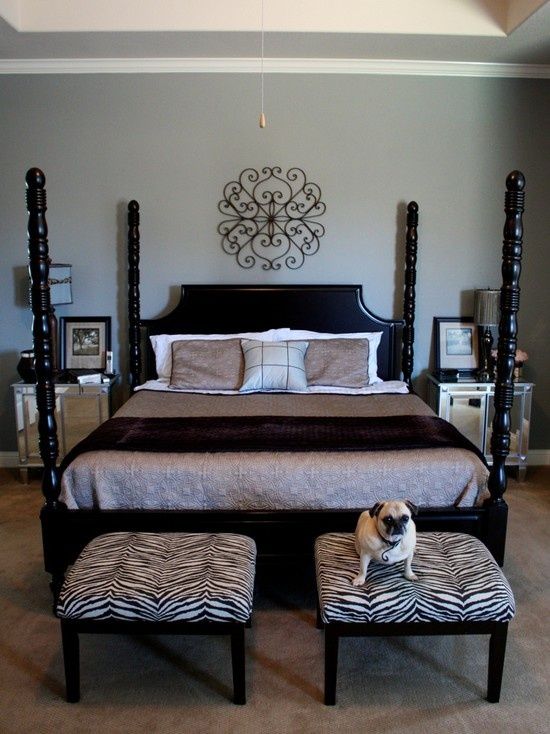 Elegant stamped concrete wall in a stylish bedroom stamped concrete wall