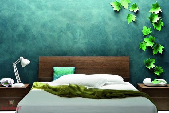 Green concrete wall in bedroom Concrete Wall Forms