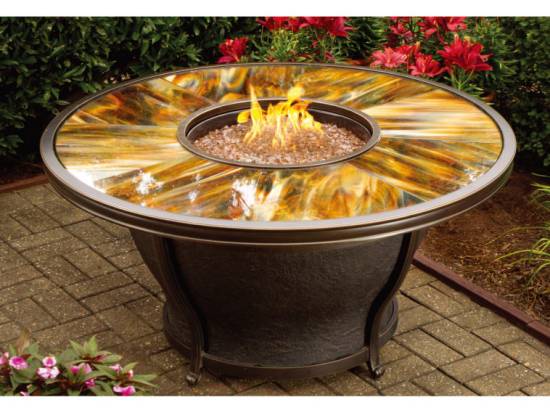 Romantic Natural Gas Fire Pit Table